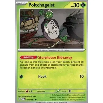 Volný čas Pokémon TWM 020/167 Poltchageist - Twilight Masquerade Stav: Near Mint, Verze: NORMAL