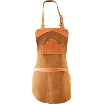 Pracovní zástěra Kožená zástěra pro výčepní Barva: Hnědá světlá semiš, Velikost: L