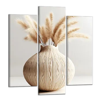 Obraz Obraz na plátně Klasy ve váze , třídílný 3849CY