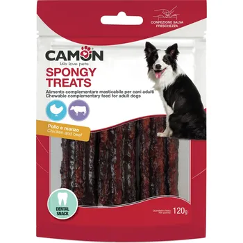 Pamlsek pro psa CAMON PAMLSEK PORÉZNÍ ŽEBRA 10x4x2 cm KUŘE + HOVĚZÍ 120 g