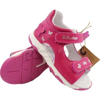 Chlapecké sandály Dětské blikající sandály D.D.STEP G064-51465A Dark pink - vel. 24