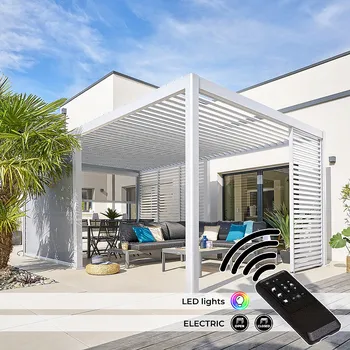 Zahradní stavba DEOKORK Zahradní hliníkový altán elektrický MEGAN 6x3,6 m (bílá)