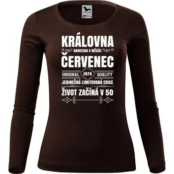 Dámské tričko DOBRÝ TRIKO Dámské bavlněné triko Narození královny Velikost: L, Barva: Khaki