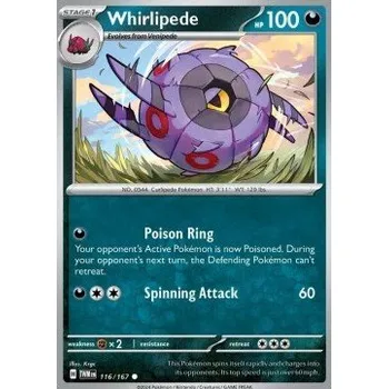 Volný čas Pokémon TWM 116/167 Whirlipede - Twilight Masquerade Stav: Near Mint, Verze: NORMAL