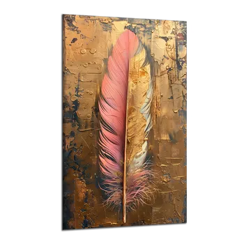 Obraz Obraz na plátně Růžové pírko , jednodílný 3920AX