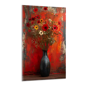 Obraz Obraz na plátně Červená kytka , jednodílný 3820AX