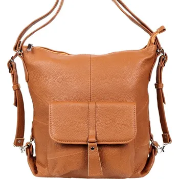 Sikora Dámská kožená kabelka - batůžek Ela koňak 2