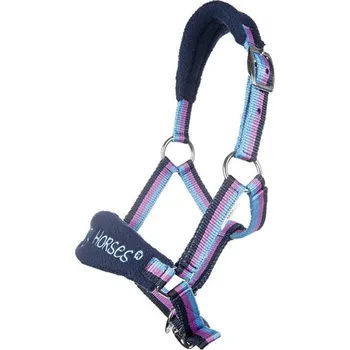 Sport HKM Ohlávka Funny - modrá/modrá/tmavě růžová, MINI SHETTY