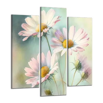 Obraz Obraz na plátně Luční kopretiny , třídílný 3166CY