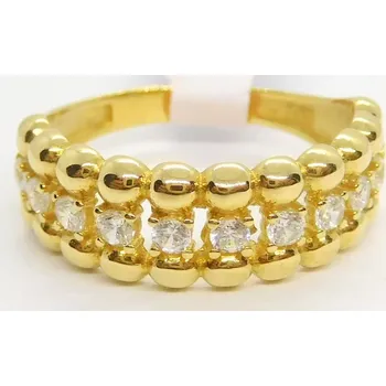 Prsten Klenoty Budín Dámský zlatý prsten se zirkony 585/2,53gr vel. 55 HK1234 (Klenoty Budín Dámský zlatý prsten se zirkony 585/2,53gr vel. 55 HK1234)