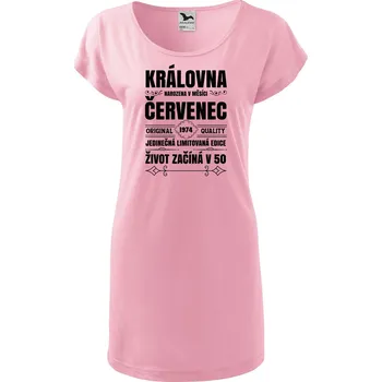 DOBRÝ TRIKO Dámské tričko/šaty Narození královny Velikost: XL, Barva: Růžová