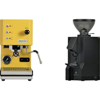 Příprava kávy Profitec GO, yellow + Eureka Mignon Manuale, BL black