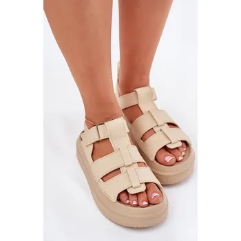 Dámské sandále Dámské sandály na platformě Nitavelia Barva: Béžová, Velikost: 37