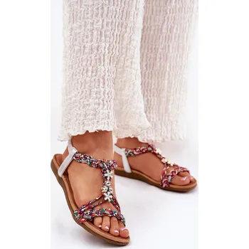 Dámské sandále Dámské Plážové Sandály S Pletenými Pásky A Přezkami Artiker 56C1314 Barva: Barevná, Velikost: 39