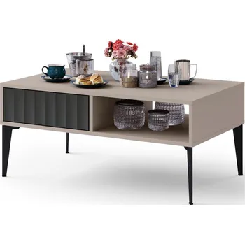 Konferenční stolek Konferenční stolek se zásuvkou RONJA taupe/černá