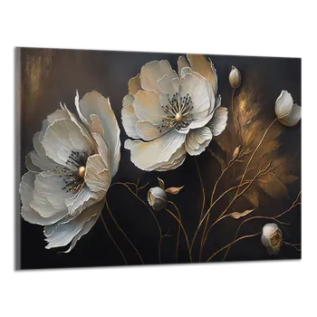 Obraz Obraz na plátně Tmavohnědý motiv s máky , jednodílný 3600AX