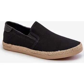 Pánské tenisky Pánské espadrilky s pletením Fenen Barva: Černá, Velikost: 43