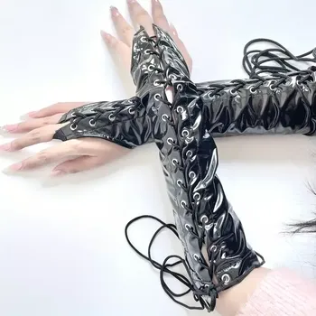 Dámské erotické prádlo IGNITE Dámské rukavice se šněrováním + Doprava zdarma