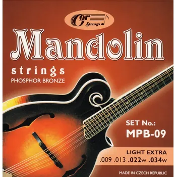 Struna pro kytaru a smyčcový nástroj Gorstrings Mandolin MPB09 0934 + E + prodloužená záruka 3 roky