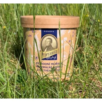 Koupelová sůl Bahno z mrtvého moře, obohaceno o bylinkovou směs borůvkové natě a plodů s mořským jódem a bromem, přírodní jemné, Hmotnost 500 g