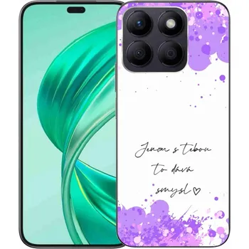 Pouzdro na mobilní telefon Gelový kryt mmCase na Honor X8b - zamilovaný text bílé pozadí