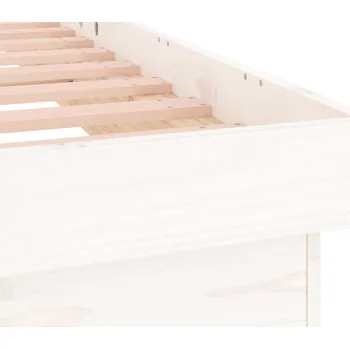 Postel Rám postele s LED voskově hnědý 160 x 200 cm masivní borovice