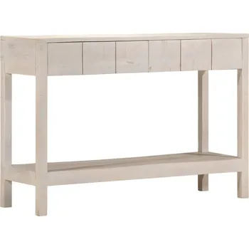 Konferenční stolek vidaXL Konzolový stolek bílý 110 x 35 x 75 cm masivní mangovník