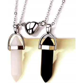 Náhrdelník MAGNETICKÝ NÁHRDELNÍK přátelství BFF BEST FRIENDS srdce MAGNET x2