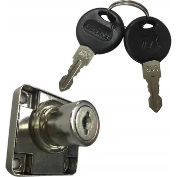 Univerzální nábytkový zámek s klíči pro zásuvky, skříňky, dvířka STŘÍBRNÝ