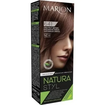Barva na vlasy Marion Natura Styl barva na vlasy 641 Kaštanově Hnědá 80ml + kondicionér 10ml