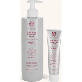 EPIDERMA Bioaktivní kosmetika CBD balzám při ekzému 300 ml + CBD krém při ekzému 50 ml sada