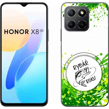 Pouzdro na mobilní telefon Gelový kryt mmCase na Honor X8 5G/Honor 70 Lite 5G - rybář roku bílé pozadí