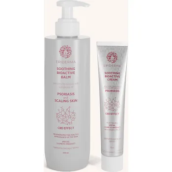 EPIDERMA Bioaktivní kosmetika CBD balzám při lupénce 300 ml + CBD krém při lupénce 75 ml sada