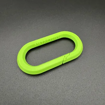 Karabina - klíčenka ovál - světle zelená