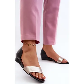 Dámské sandále Kožené Sandály Maciejka 1971-65 Barva: Zlatá, Velikost: 36