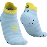 Compressport Pro Racing Socks V4.0 Ultralight Run Low cashmere blue/maize - EU 45-48