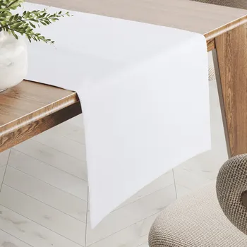 ubrus Teflonový běhoun na stůl TF-068 Bílý bez vzoru 35x120 cm