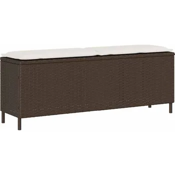 Zahradní pohovka Zahradní lavice s poduškou hnědá 110x30x40,5 cm polyratan