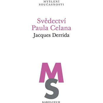 Kniha Svědectví Paula Celana