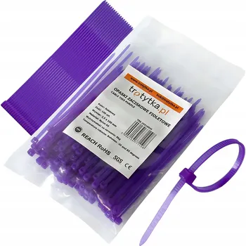 Organizace kabelů STAHOVACÍ PÁSKY 2,5 x 100 mm, fialové