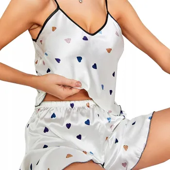 Dámské noční prádlo SNM dámské pyžamo polyester bílé barvy, univerzální velikost