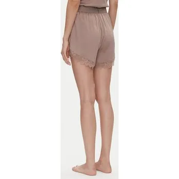 Dámské noční prádlo HUGO Pyžamové šortky Red Label Lace_Short 50531629 Hnědá Relaxed Fit XS