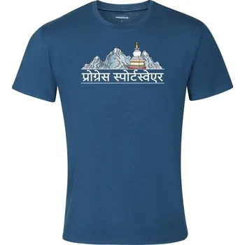 Pánské tričko Pánské outdoorové triko PROGRESS AROMATIC NEPAL XXXL Modrá, Mix