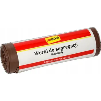 Pytle na odpadky Topseller pytle na tříděný odpad 120l hnědé 8 ks