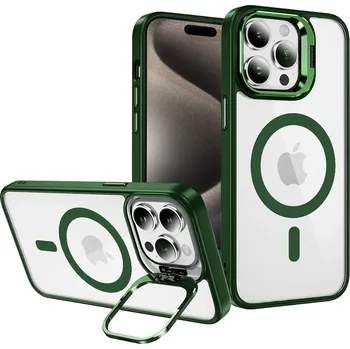 Pouzdro na mobilní telefon Tel Protect Kickstand Magsafe pouzdro pro Iphone 14 Pro Max zelené