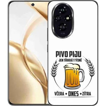 Pouzdro na mobilní telefon Gelový kryt mmCase na Honor 200 5G - pivní motiv bílé pozadí