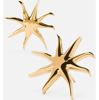 Náušnice NÁUŠNICE STARFISH STUDS, pozlacení 18k zlatem -