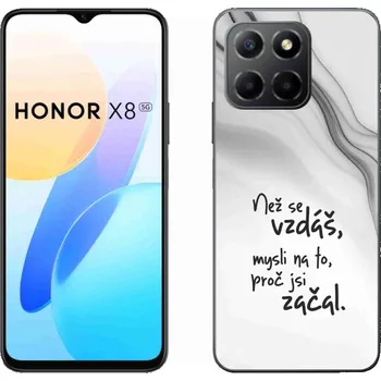 Pouzdro na mobilní telefon Gelový kryt mmCase na Honor X8 5G/Honor 70 Lite 5G - citát 2 bílé pozadí