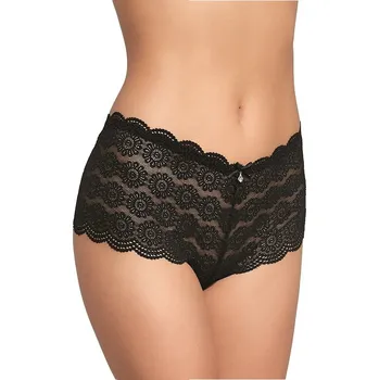 Kalhotky Krajkové kalhotky s nohavičkou 171 černé M