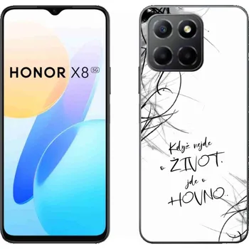 Pouzdro na mobilní telefon Gelový kryt mmCase na Honor X8 5G/Honor 70 Lite 5G - vtipný text 16 bílé pozadí